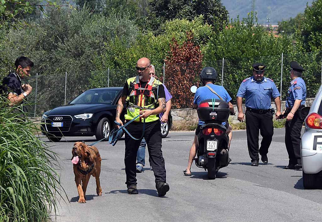La caccia all'uomo a Marina di Massa (foto Cuffaro)