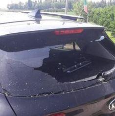 Pioppo cade su un’auto Conducente miracolata e blocco sull’Adriatica 
