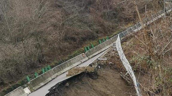 La frana sulla Porrettana