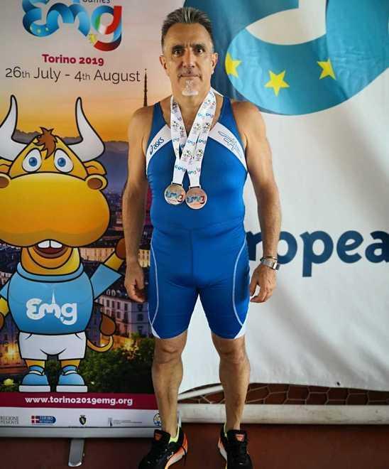 Il velocista Canaccini d’argento e di bronzo agli European master games