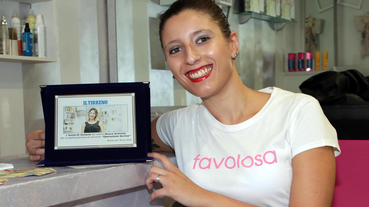 Sonia Di Venezia, vincitrice della prima tappa del concorso "Operazione sorriso"