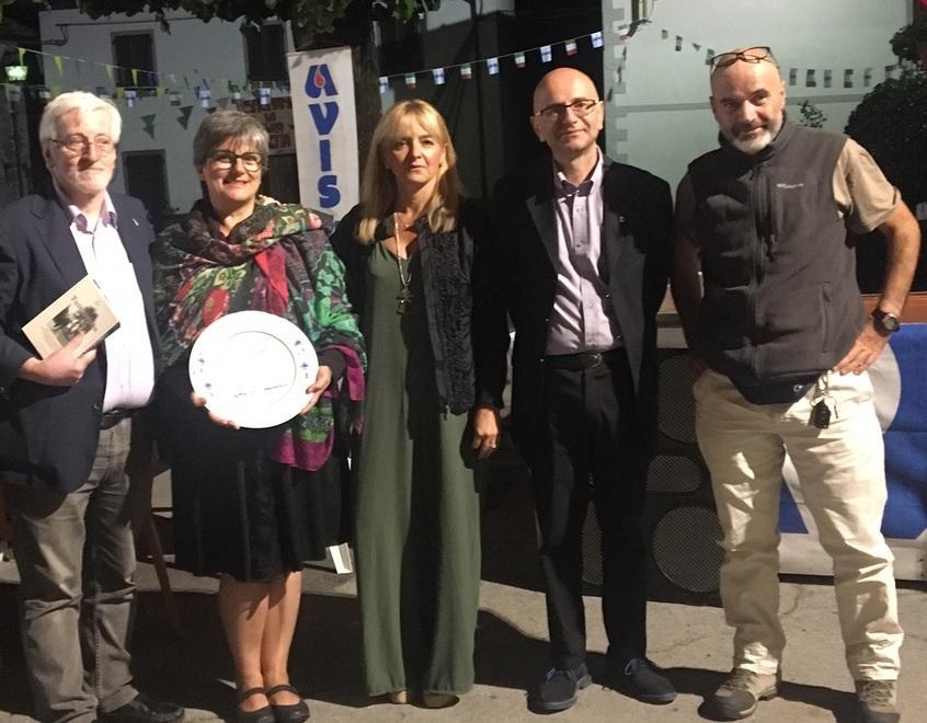 Da sinistra Banchini, Scaffidi, Gaia Fabeni (LetterAppenninica), il sindaco Marmo e Pagliai