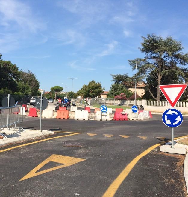 Continuano i lavori sulla rotatoria di via Allende