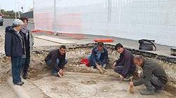 Nuovo tesoro dagli scavi, è il mosaico dell'ingresso alle terme di Pallottino