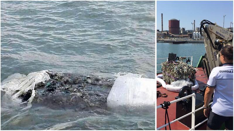 Le ecoballe abbandonate nel mare tra Piombino e l'Elba