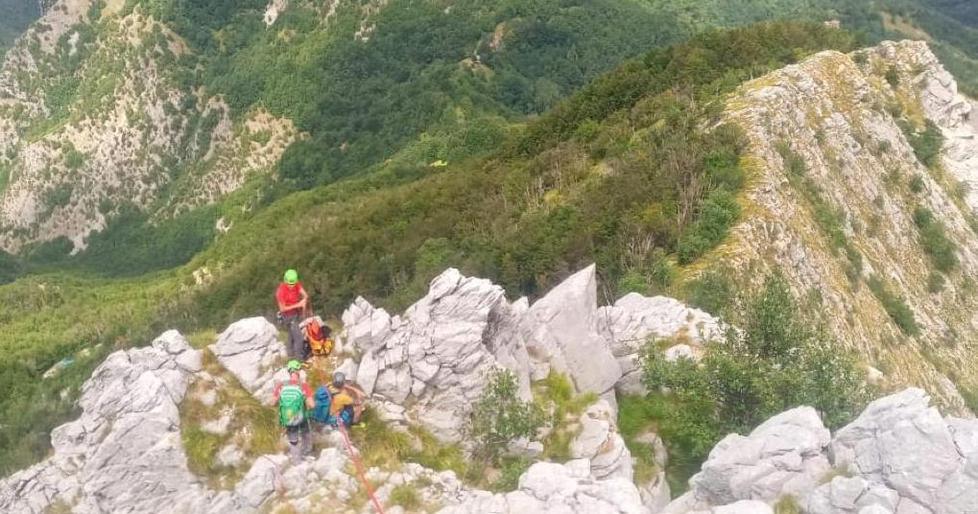 Alpinista salvato dal Sast