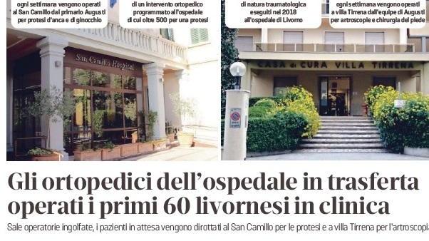 Pazienti dirottati al San Camillo per le protesi