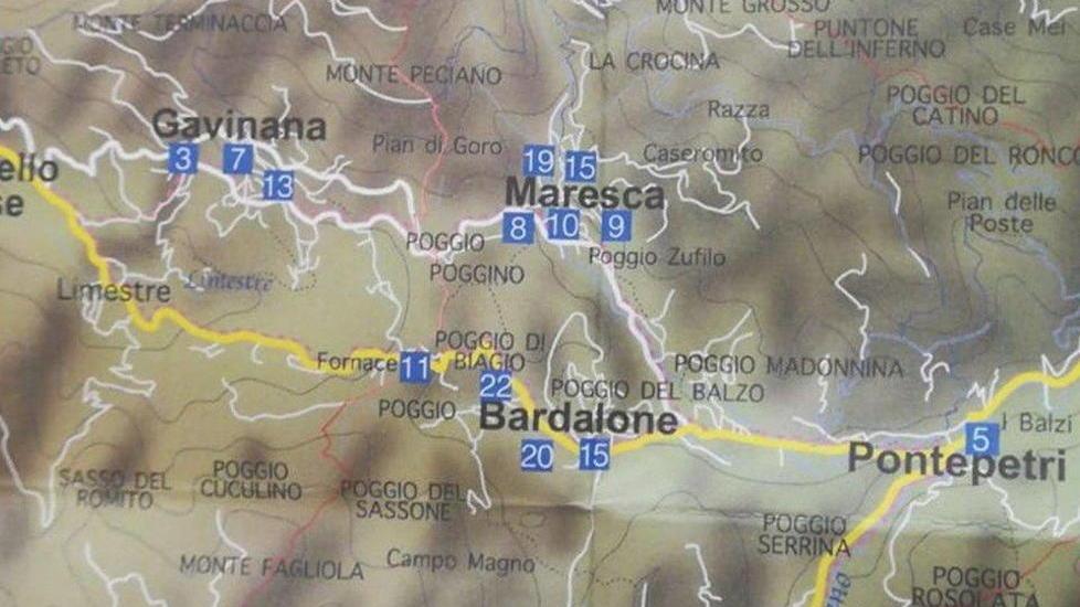 Campo Tizzoro non compare sulla cartina: è subito polemica