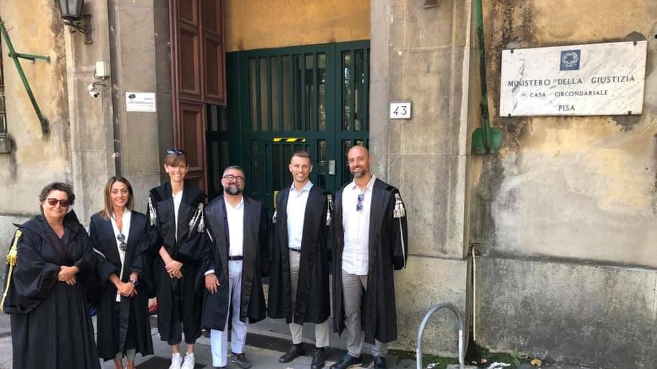 La delegazione degli avvocati che ha visitato il Don Bosco nel giorno di Ferragosto