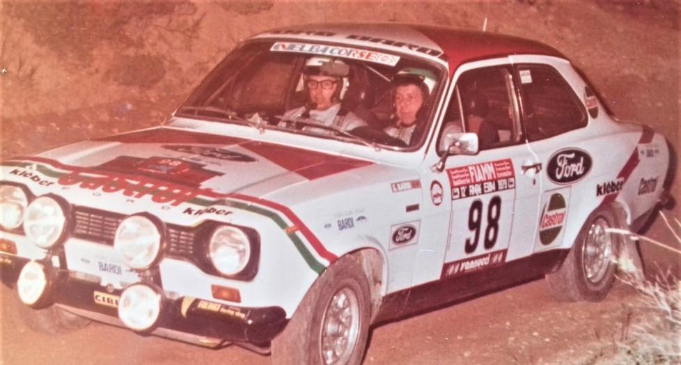 Bardi alla guida durante un rallye