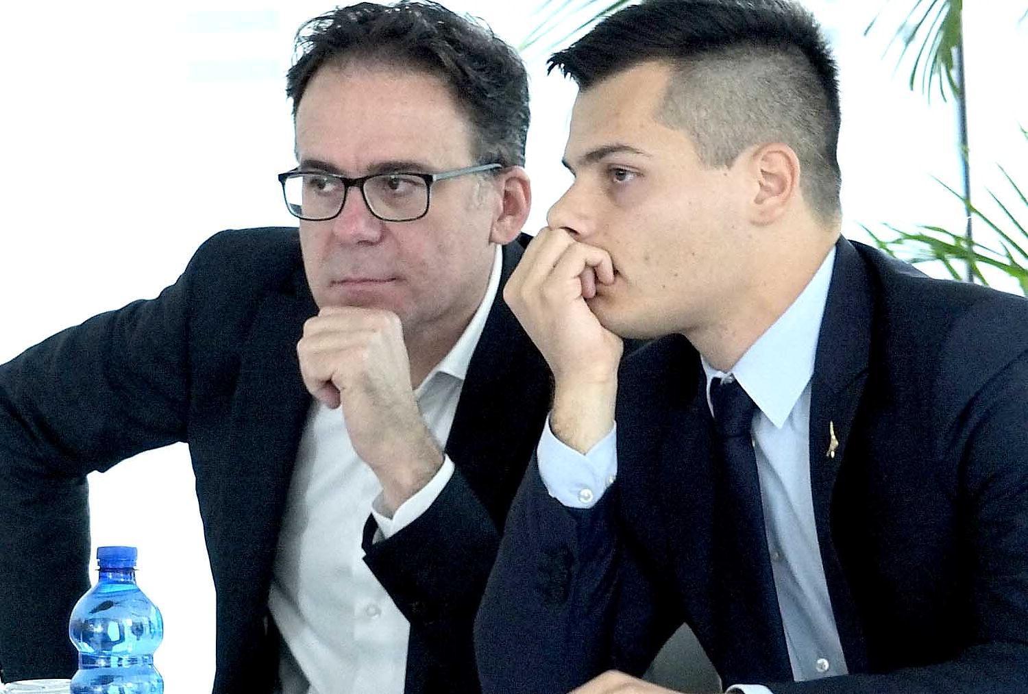 Il deputato leghista Edoardo Ziello (a destra) con il sindaco di Pisa Michele Conti (foto fabio muzzi)
