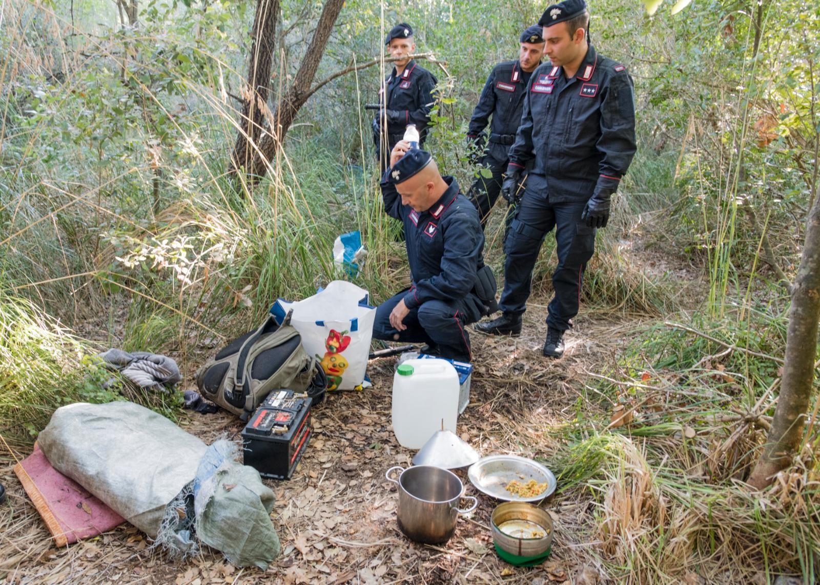 Le operazioni dei carabinieri