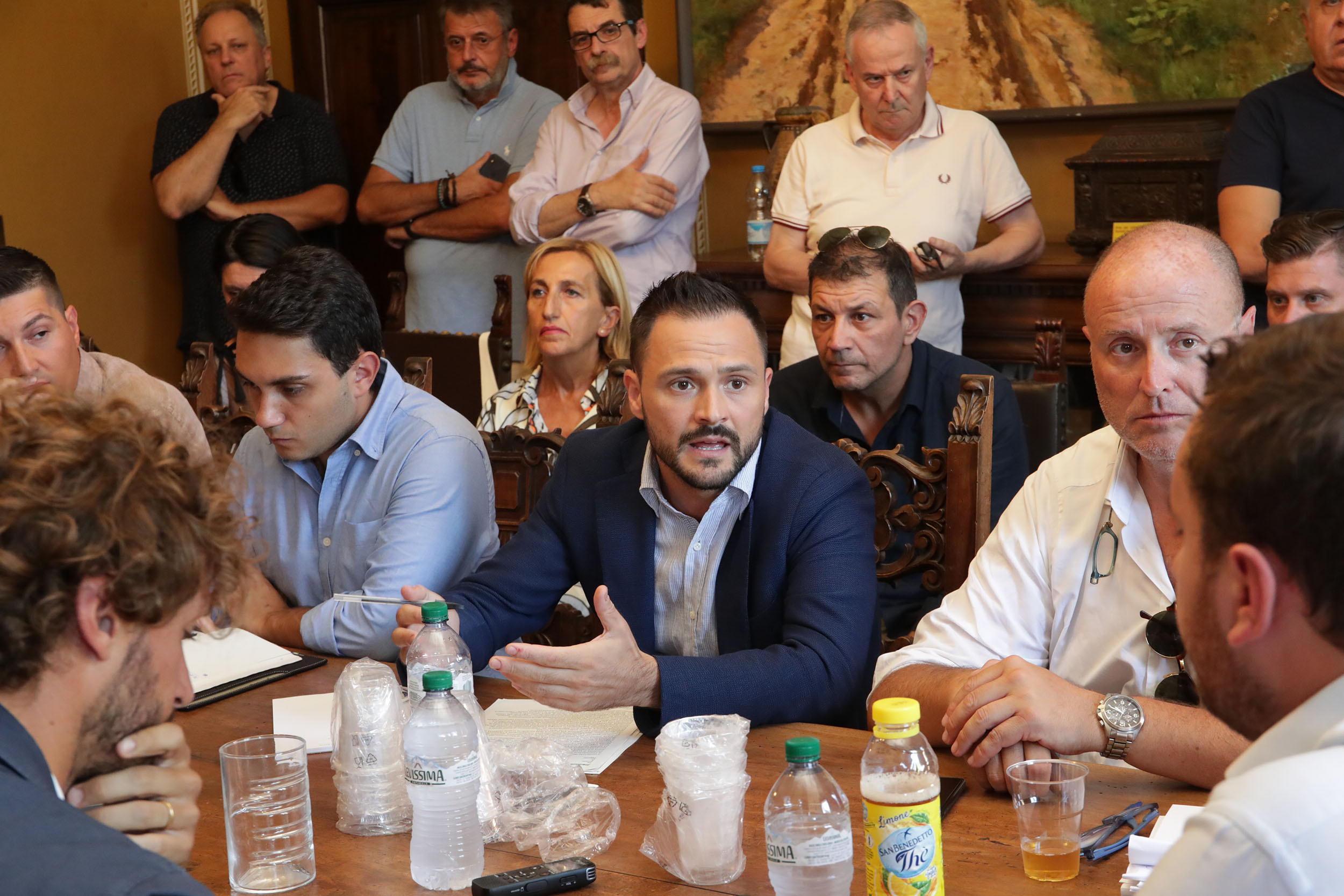 Audizione dell'avvocato Baldassarri alla commissione partecipate delle Terme nella Palazzina Regia (foto Paolo Nucci)