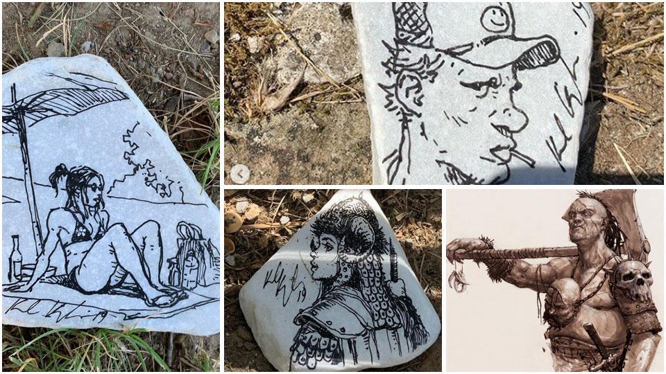 L’arte è una caccia al tesoro, Kopinski dipinge tre pietre e le nasconde a Lucca