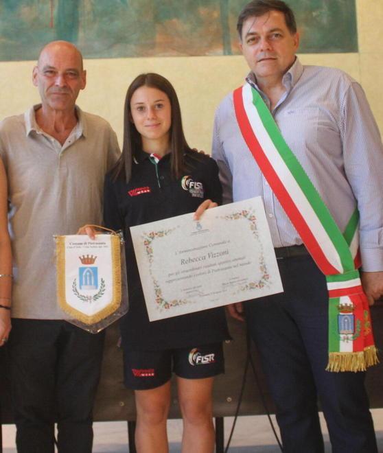 La campionessa Vizzoni premiata in municipio