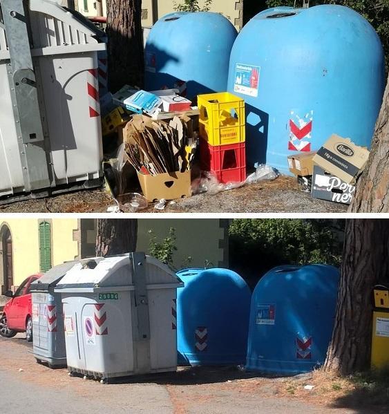 Dopo la protesta Sei rimuove i rifiuti abbandonati 
