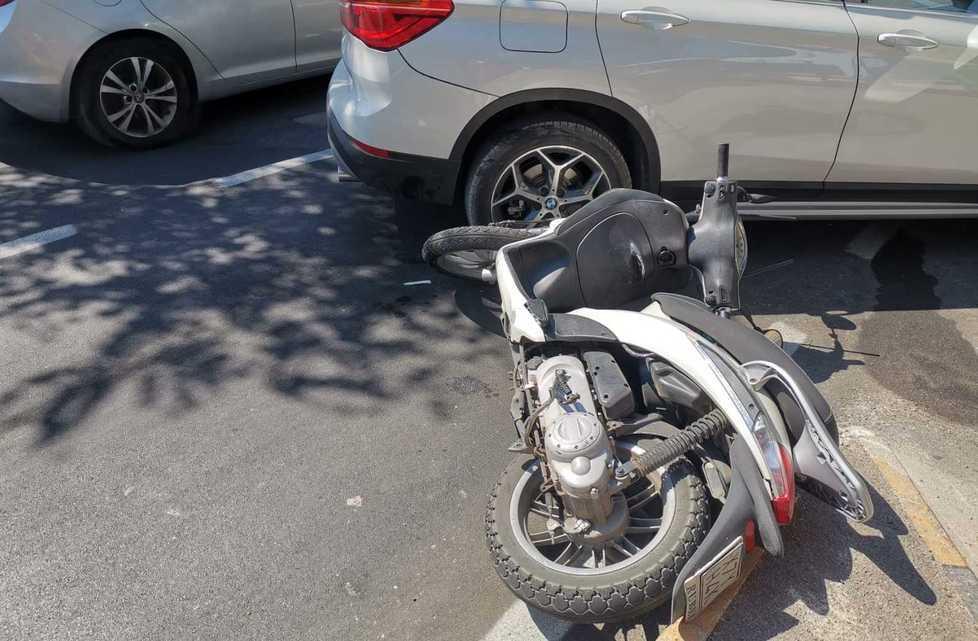 Ferito uno scooterista 