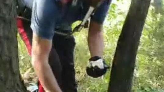 Gomitate ai carabinieri nel bosco per afferrare il coltello: arrestato