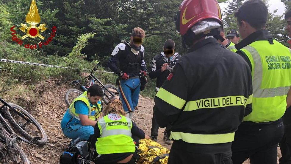 All’ospedale biker caduto sulla pista da downhill