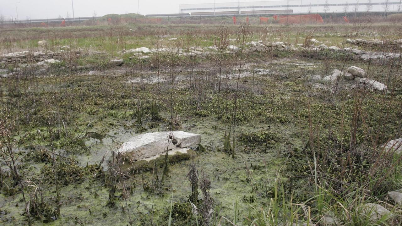 L'area archeologica di Gonfienti abbandonata da anni (foto Batavia)