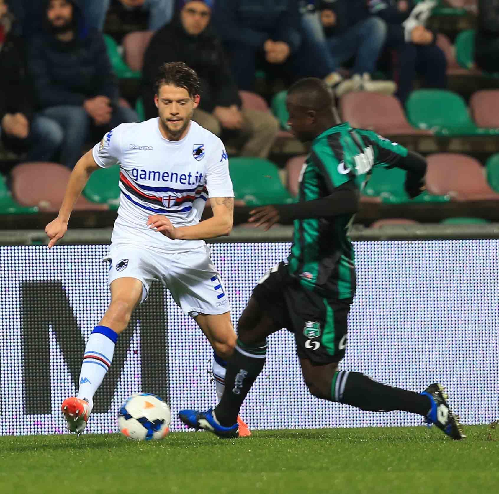 Andrea Costa con la maglia della Sampdoria