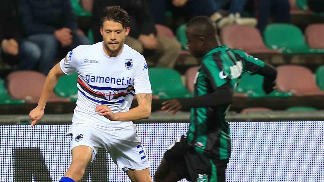 Andrea Costa con la maglia della Sampdoria