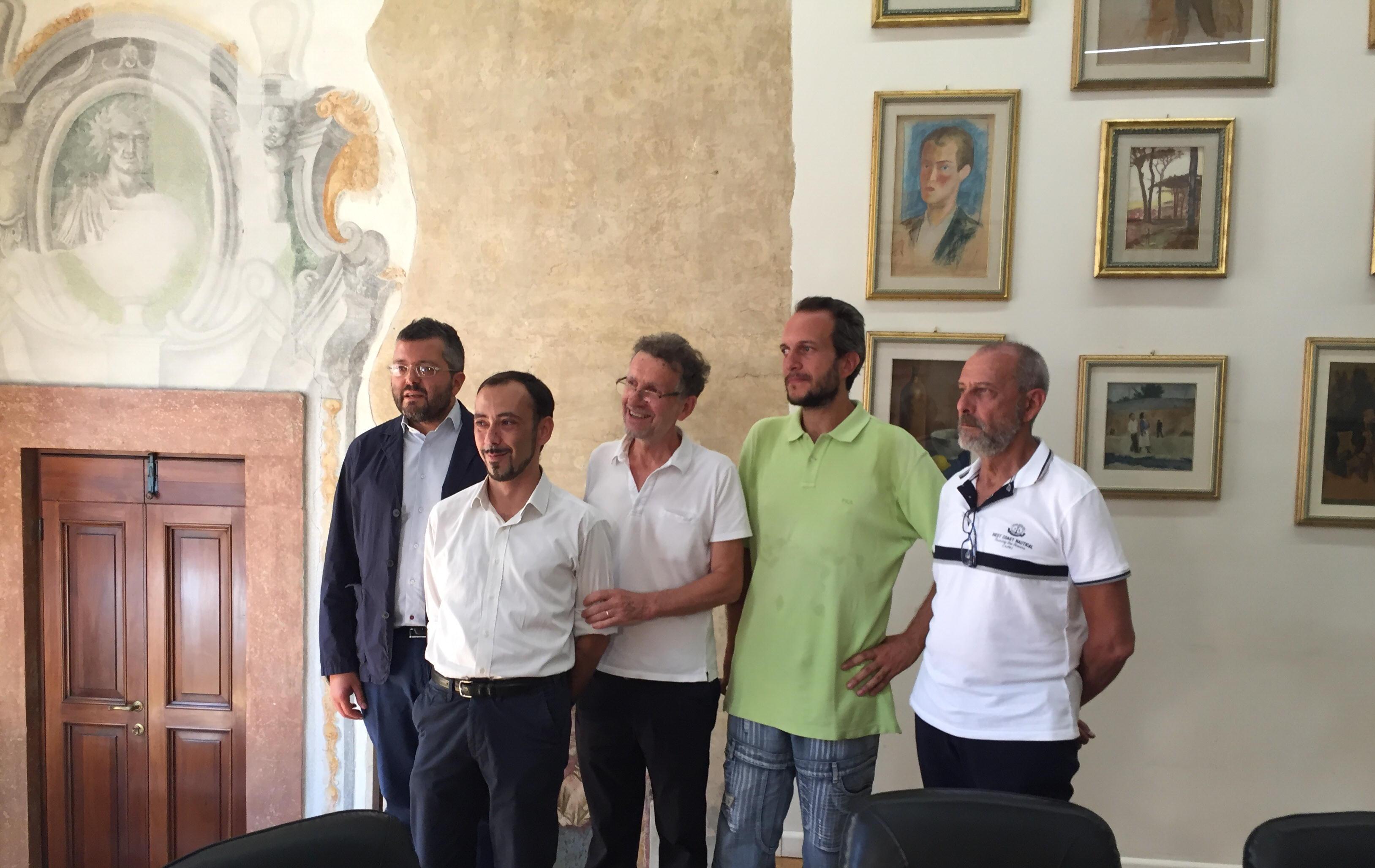 Da sinistra: Simone Mangani, Davide Finizio, Walter Bernardi, Nicola Di Filippo, Piero Riccomini