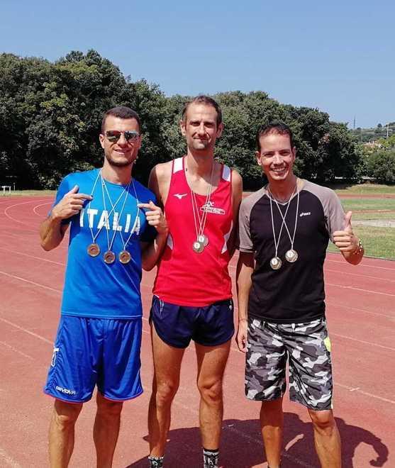 I biancorossi over 35 fanno incetta di medaglie