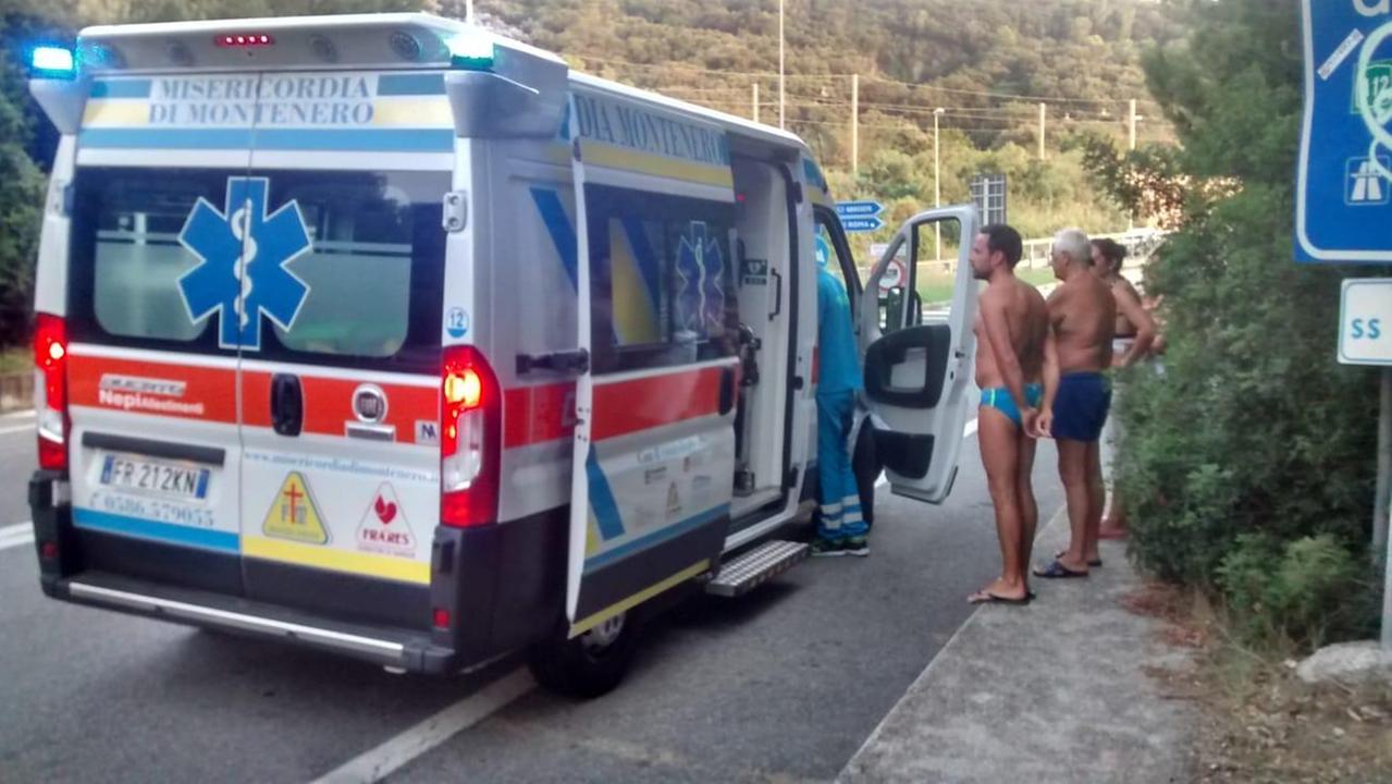 La Misericordia di Montenero intervenuta sul posto