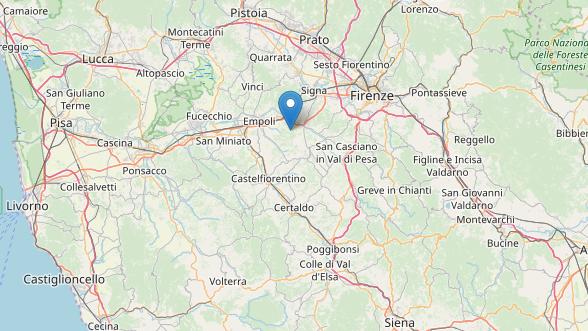 Nuova scossa di terremoto nell'Empolese