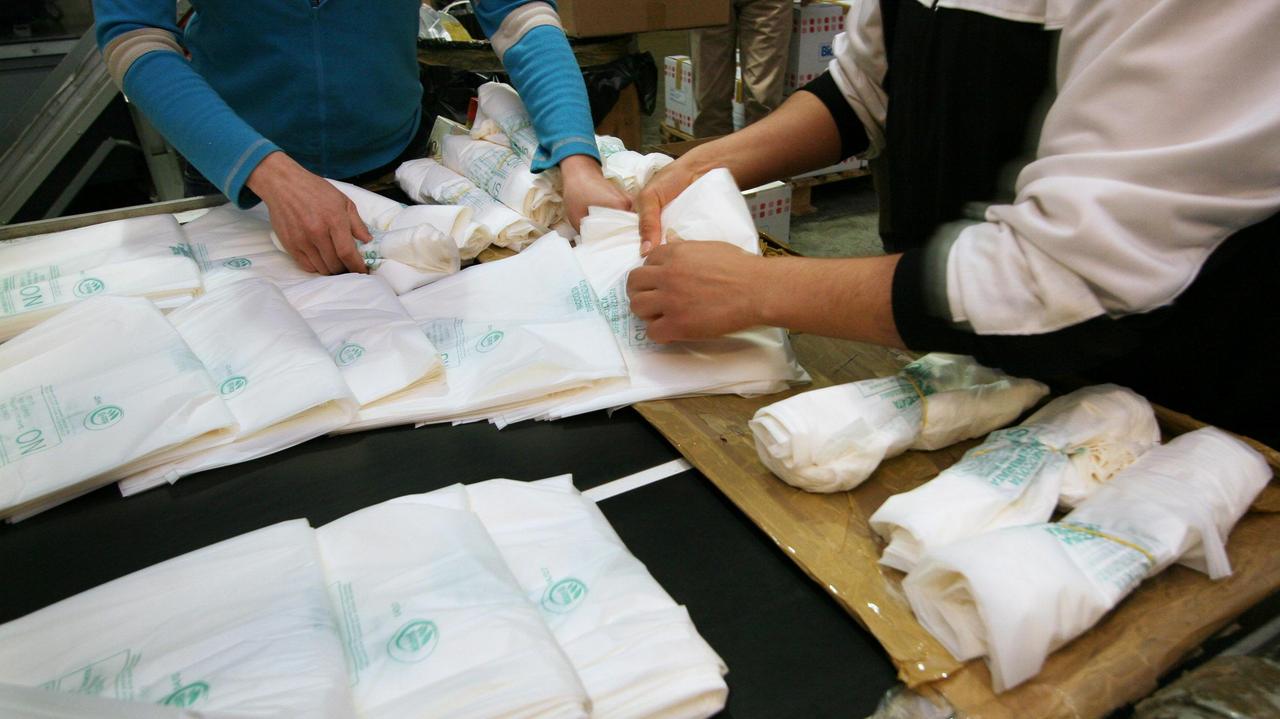 Sacchetti di bio-plastica (archivio)