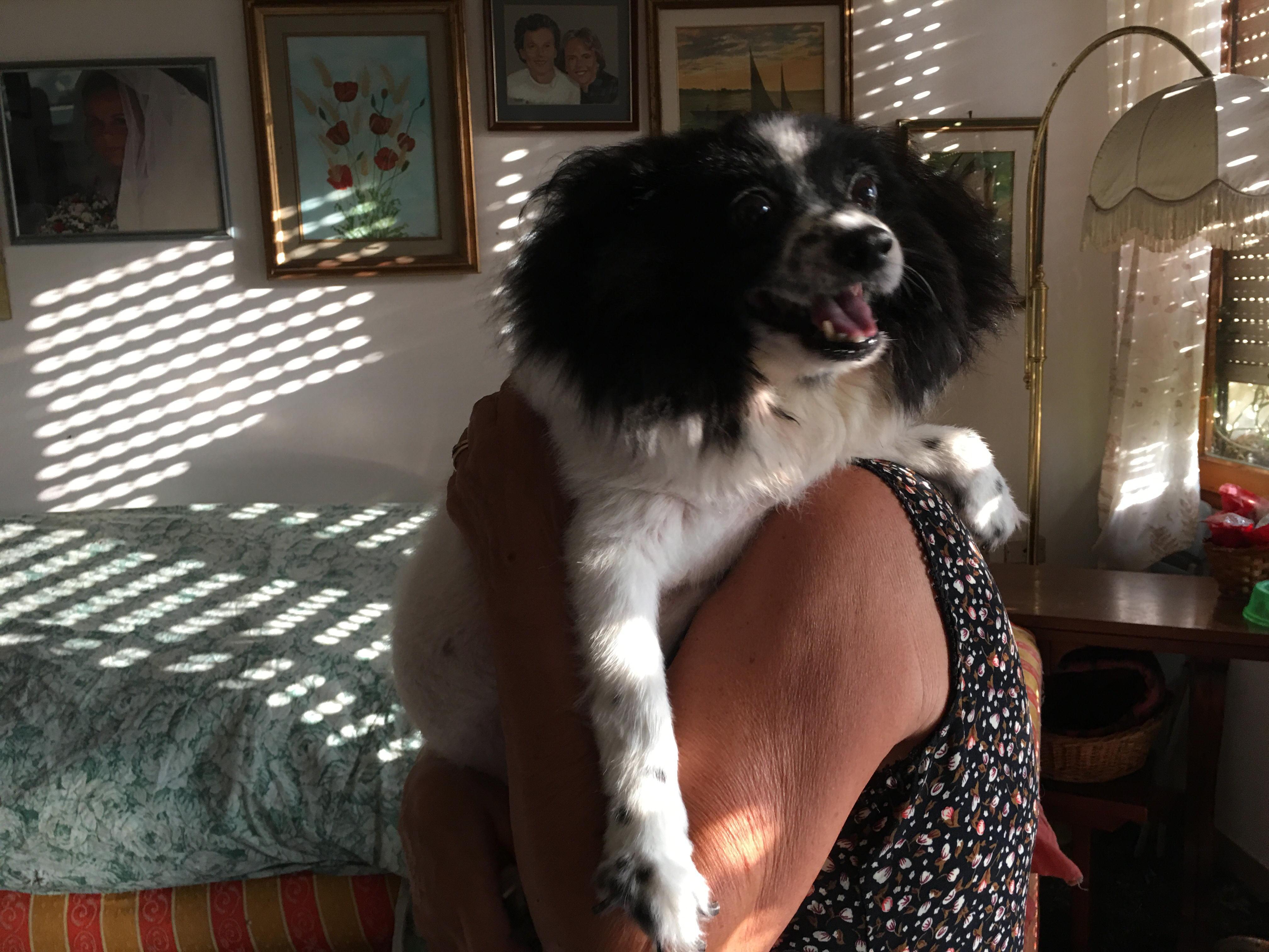 La donna con la canina Juma che ha dato l’allarme