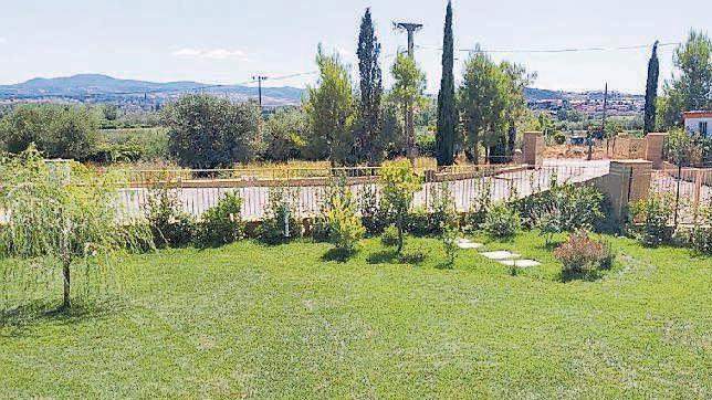 Il giardino della casa dove è avvenuta l’aggressione