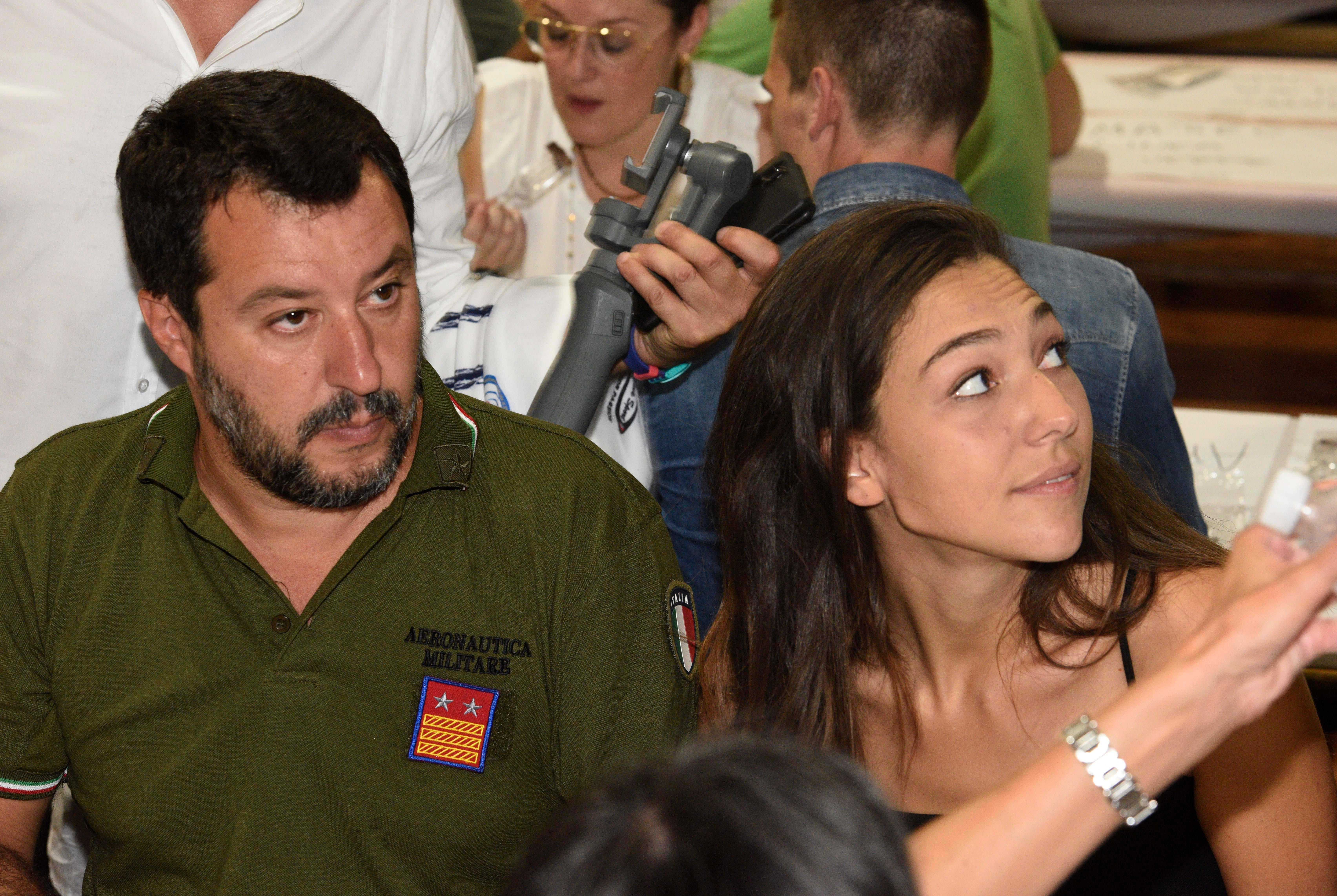 Matteo Salvini e Francesca Verdini alla festa della Lega per smentire le voci di una rottura 