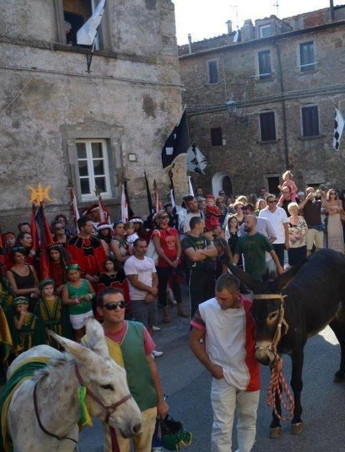 Ciuchini alla tonda Contrade pronte a duellare con lo sprint dei somarelli