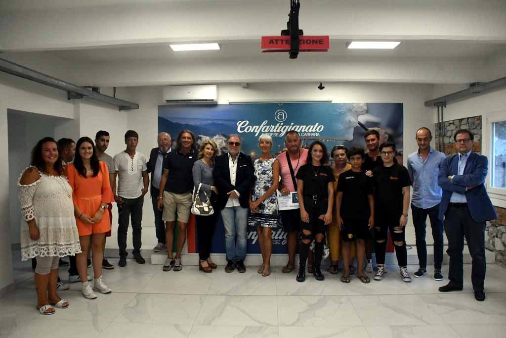 La premiazione di tappa del gioco Il Bagno del Cuore