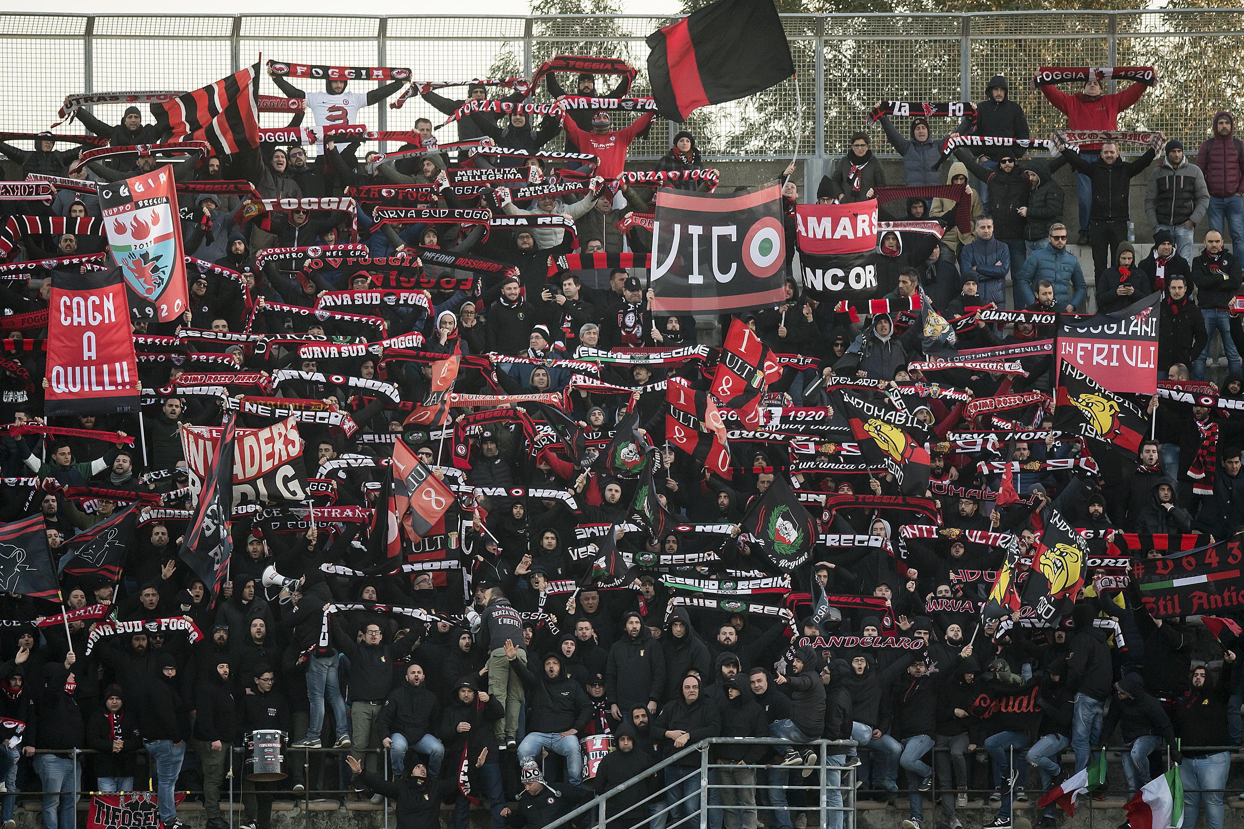 I tifosi del Foggia nella trasferta di Livorno dello scorso anno