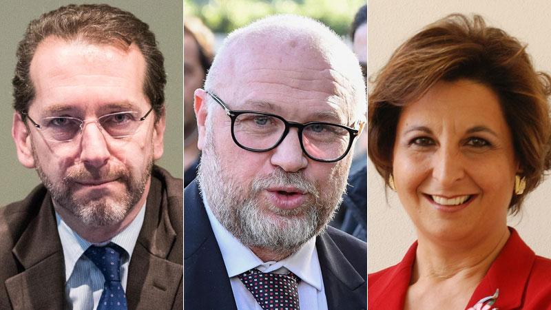 Da sinistra: Federico Gelli, Filippo Nogarin, Rosa Maria De Giorgi