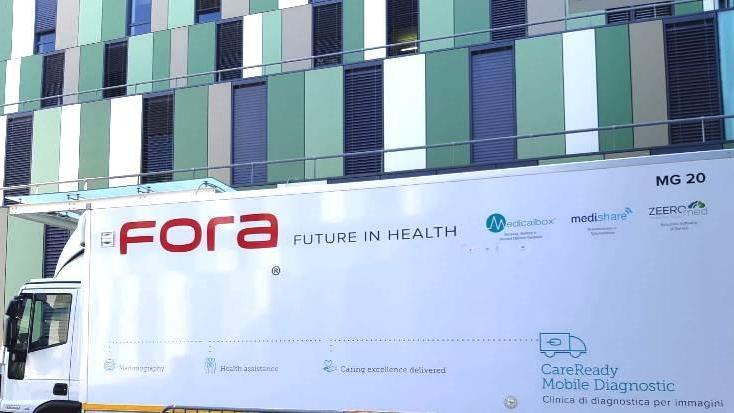 L'unità mobile per le mammografie che sarà collocata alla casa della Prevenzione