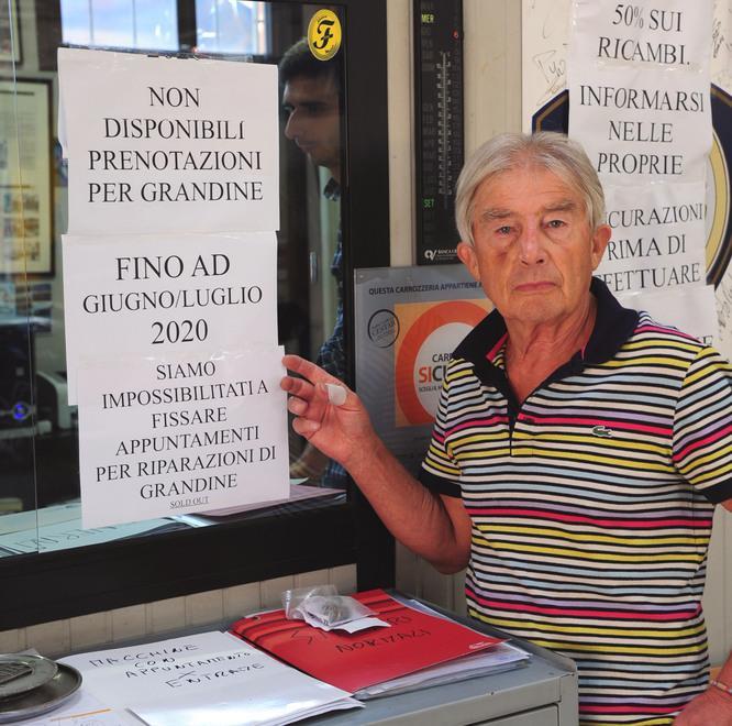Modena, Grandinata di giugno, carrozzerie  “sold out” «Prossimo appuntamento estate 2020» 