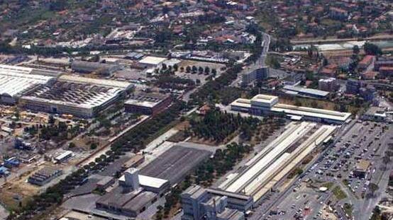L'area industriale in cui si trova lo stabilimento Sanac, a Massa