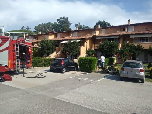 I vigili del fuoco intervenuti a Castiglione