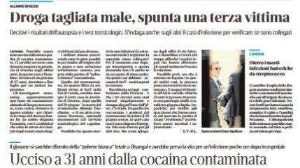 Morti per cocaina contaminata dalle autopsie possibile svolta