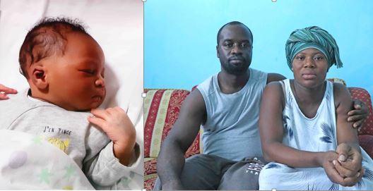 Il piccolo Herbert e i suoi genitori, papà Yeboua e mamma Esther Koaukou