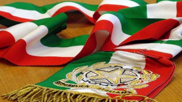 La fascia tricolore da sindaco