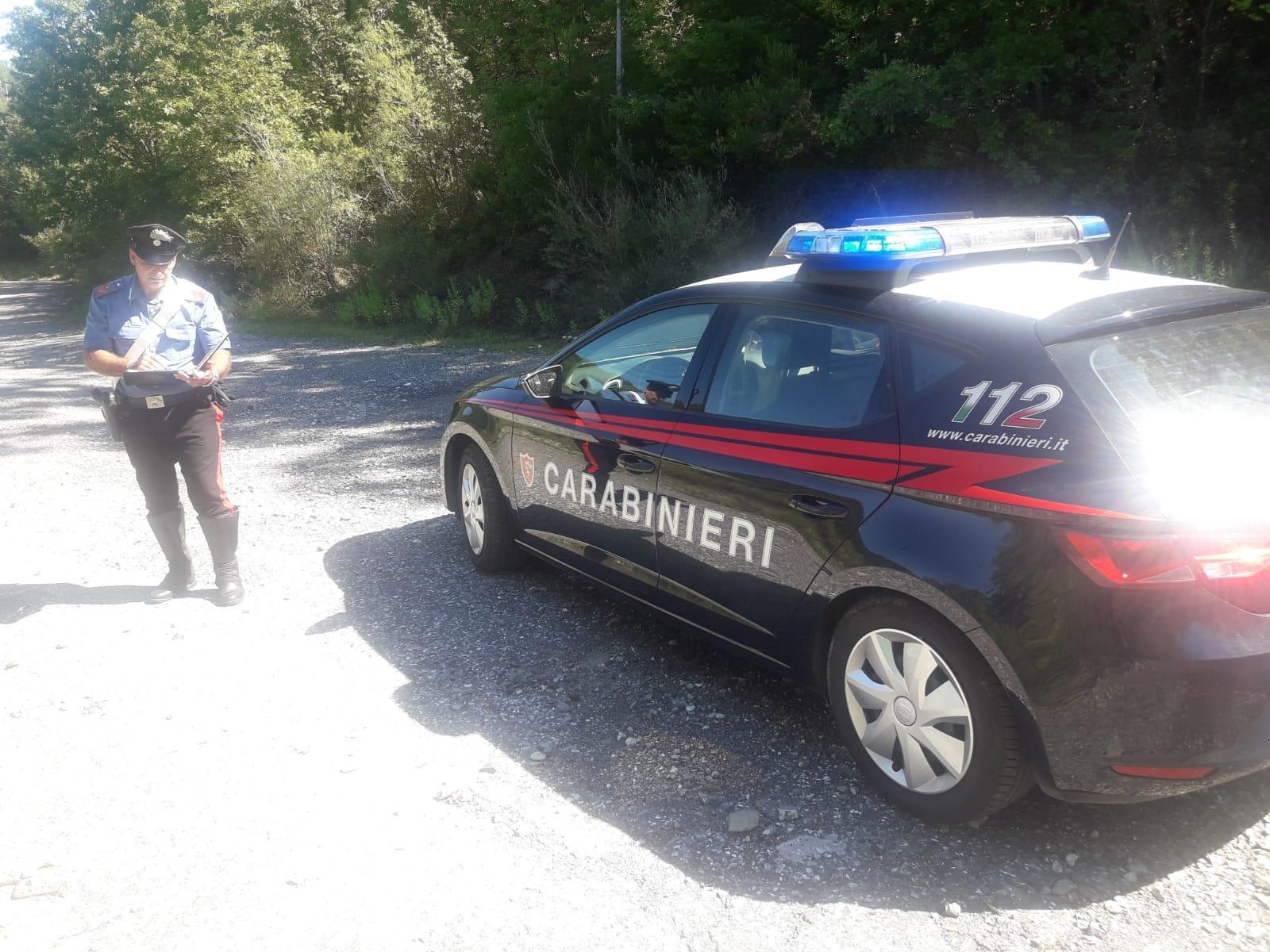 L'intervento dei carabinieri a Pontremoli