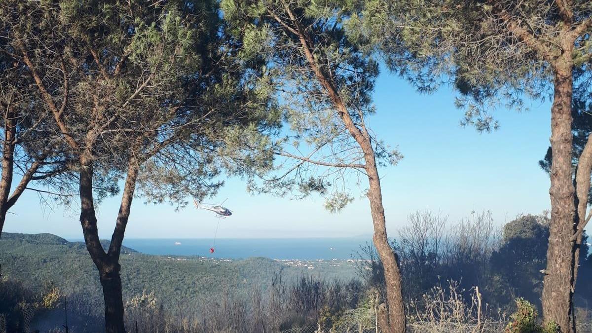 L'incendio alla Valle Benedetta