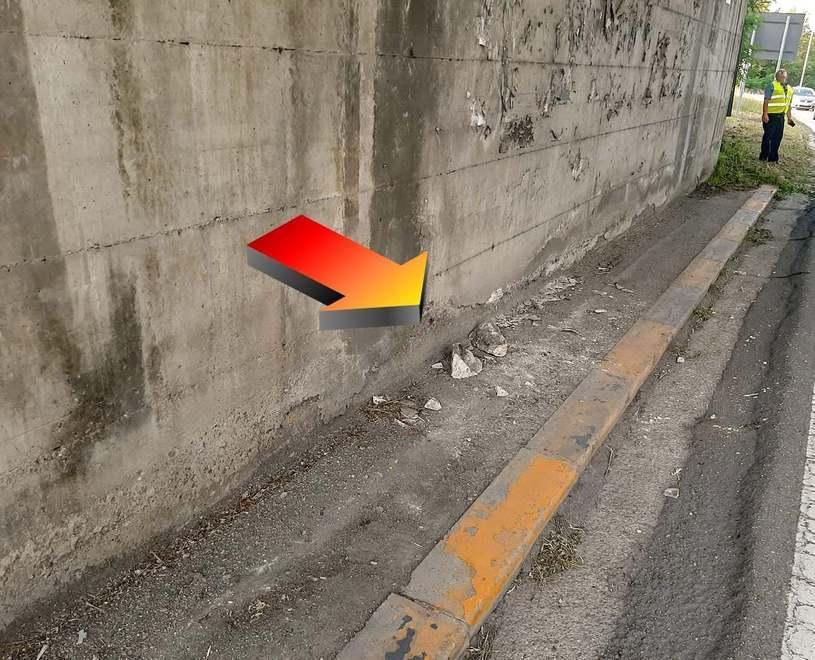 Via Emilia, calcinacci dal cavalcavia Cavallaro chiama Anas