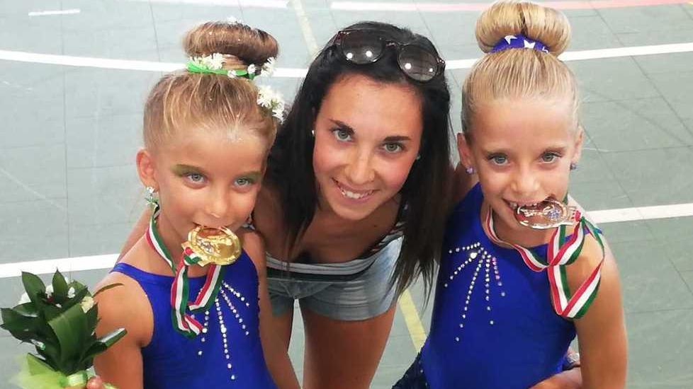 Le atlete targate Asd Cresco regine del pattinaggio a rotelle Elisa, Emily e Martina tricolori