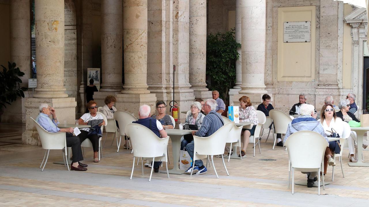 Turisti alle Terme